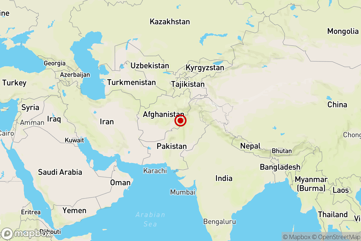 Earthquake: 6.1 quake reported near Khōst, Afghanistan